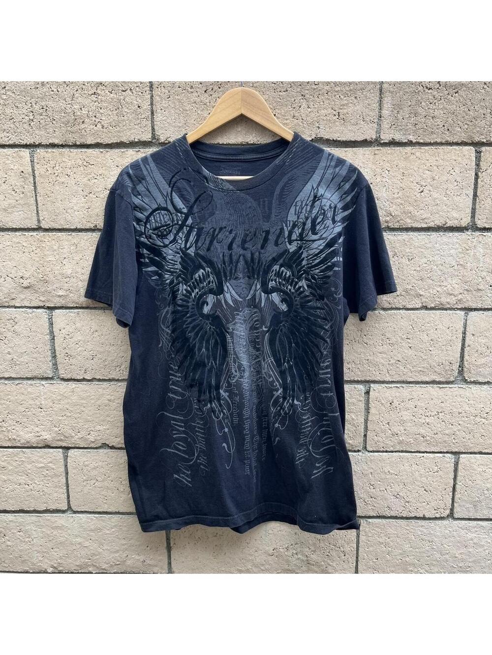 Vintage affliction style grunge tee | size M